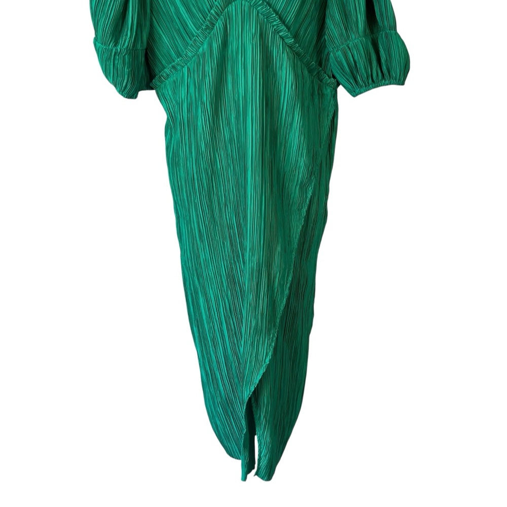 Anthropologie V-Neck Pleated Slim Midi Dress - Picture 4 of 12